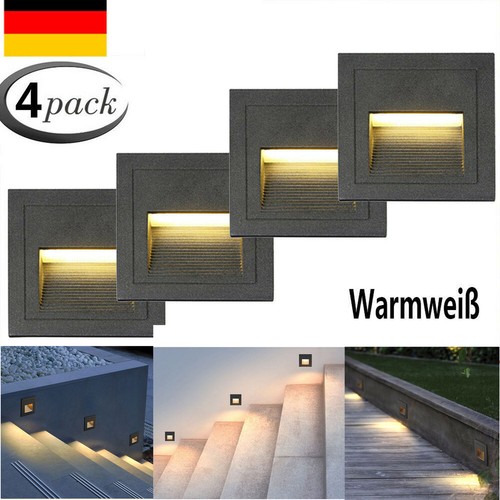 4stk led wandeinbauleuchte - led,