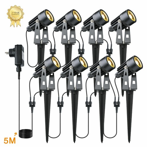 8er set gartenstrahler mit - gartenstrahler,