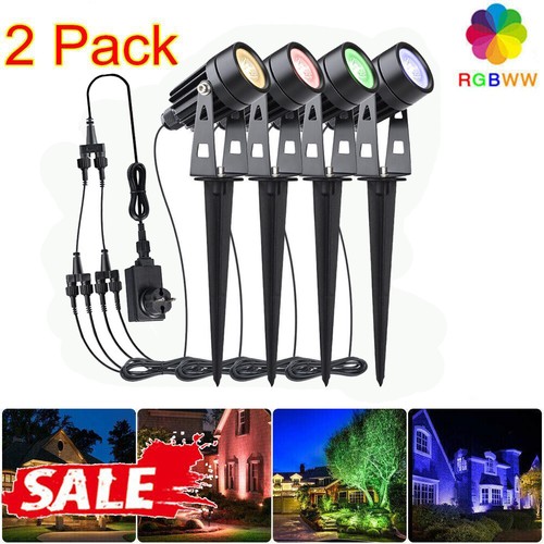 8er rgb gartenstrahler mit - rgb,